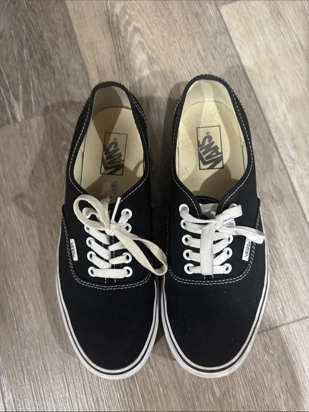 Vans Black Canvas Low-Top Sneakers with White Accents - Men's